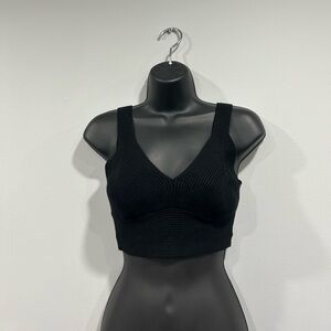 Knit crop sweater tank